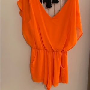 Bright Orange Romper